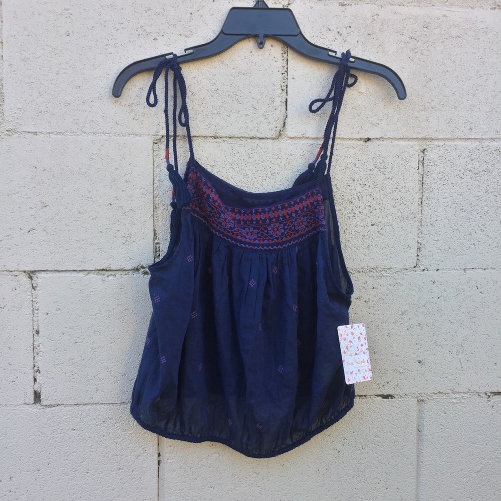 NWT Free People Embroidered Tank - Picture 8 of 8